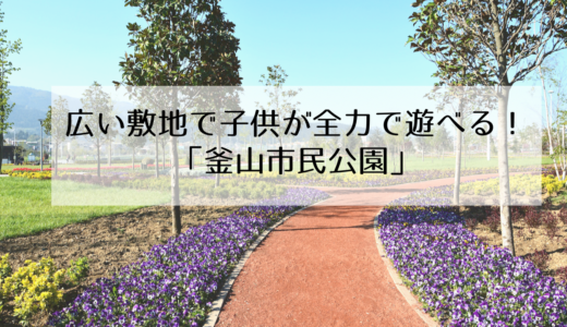 子供が思いっきり遊べる「釜山市民公園」広さや遊具について