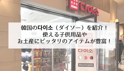 韓国のダイソーを紹介！韓国ならではの商品や使える子供用品も多数！