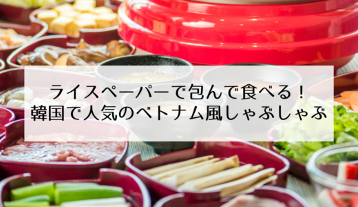 韓国で人気の「ベトナム風しゃぶしゃぶ」のお店を紹介！