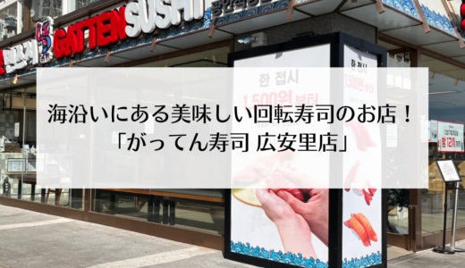 海を見ながら美味しいお寿司が食べれる！「がってん寿司 韓国 広安里店」