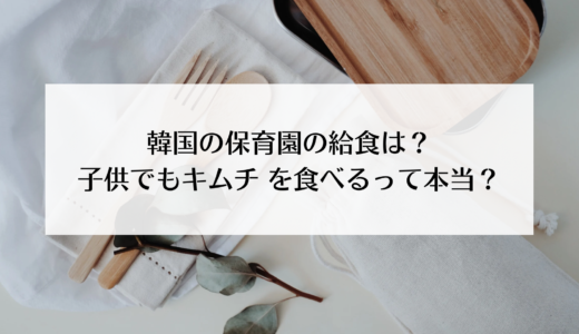 韓国の保育園の給食を紹介！韓国の子供たちのお昼ごはんは？